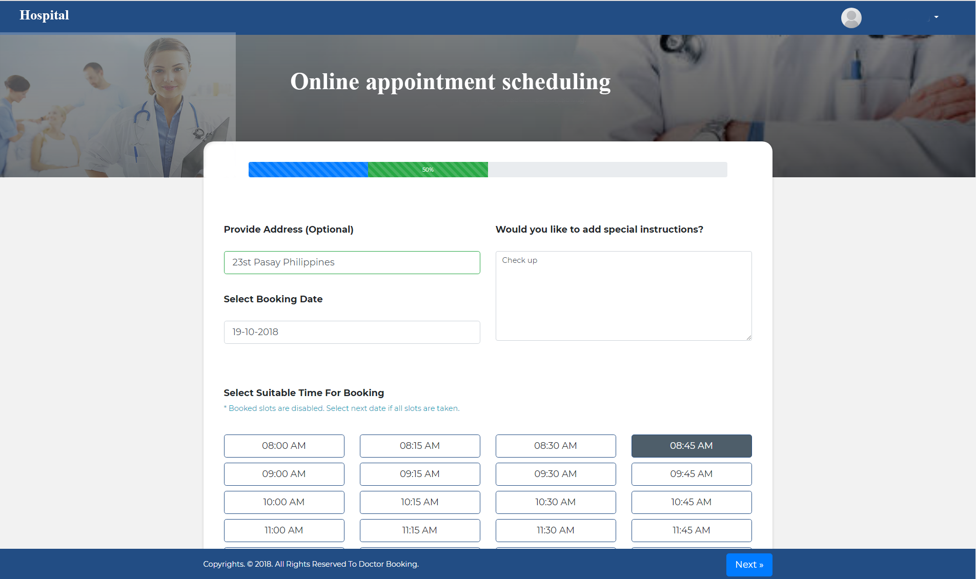 Doctor patient Booking